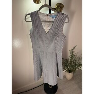 Draper James dress fit and flare seersucker a line traditional classic preppy m8